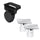 Trimcoo Magnetic Replacement Blades and 12 in 1 Adjustable Comb, Genuine Replacement Accessories for H1 & H3 Electric Shaver and Trimmer,2 Pack, White