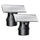 Trimcoo Magnetic Replacement Blades, Genuine Replacement Blades for H1 & H3 Electric Shaver and Trimmer, Easy Snap-On & Rinseable, Durable Stainless Steel, Trim, Edge and Shave, 2 Pack，Black