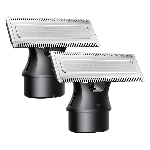 Trimcoo Magnetic Replacement Blades, Genuine Replacement Blades for H1 & H3 Electric Shaver and Trimmer, Easy Snap-On & Rinseable, Durable Stainless Steel, Trim, Edge and Shave, 2 Pack，Black