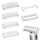 Trimcoo Trimmer Comb Set H1/H3 (S-130510) - 0mm Skin Guard, 3mm Body Comb, 1/2/3/5mm Locking Combs, Travel Case, Durable ABS Material - Ideal for Face, Body & Sensitive Areas, Convenient Storage