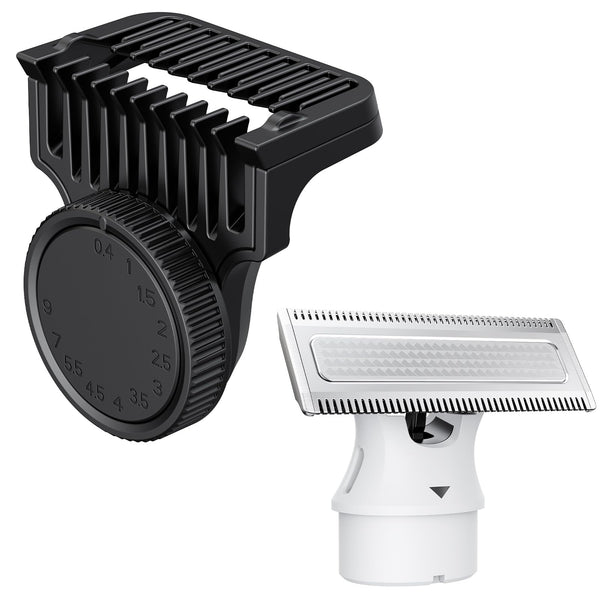 Trimcoo Magnetic Replacement Blades and 12 in 1 Adjustable Comb, Genuine Replacement Accessories for H1 & H3 Electric Shaver and Trimmer