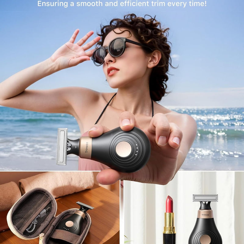 Trimcoo Magnetic Replacement Blade for Bikini Trimmer, Only Fit for H3 Bikini Trimmer Accessories, Wet/Dry, Easy to Clean,Head 1 Pack, 0mm Skin Protector, 3mm Body Comb-S-130501