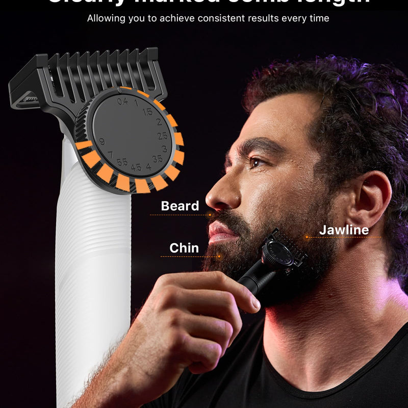 Trimcoo New 12 in 1 Adjustable Comb - Only Fit for Xpertt Trimmer for Men, 12 Precise Length Settings, Seamless Rotation, Effortless Pro - Grade Beard Shaping, 1 Pack-S-130505