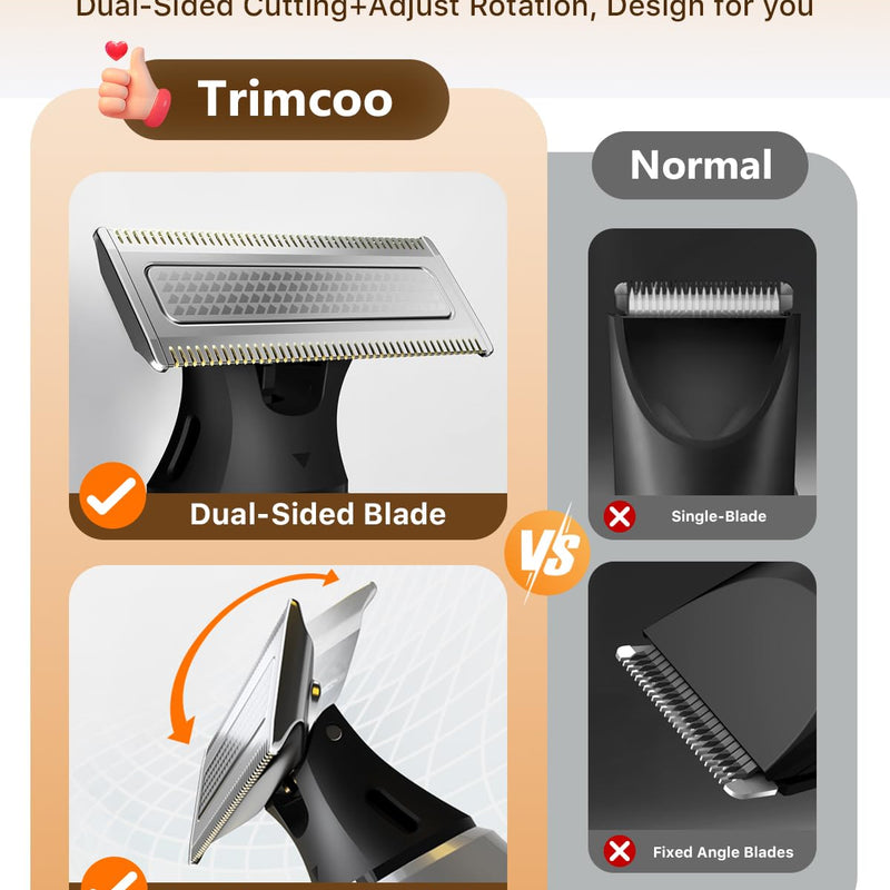 Trimcoo Magnetic Replacement Blades and 12 in 1 Adjustable Comb, Genuine Replacement Accessories for H1 & H3 Electric Shaver and Trimmer